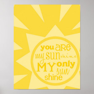 "du är min solsken" poster utskrift