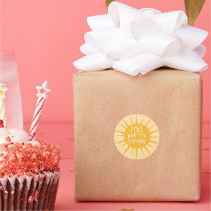 Du är min solsken runt klistermärke