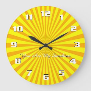 Du är min solsken Sunburst Sunshine Stor Klocka