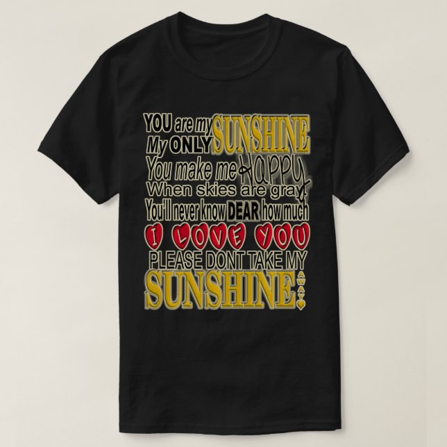 Du är min solsken t shirt (Design framsida)