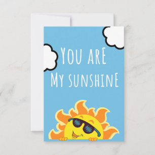 "Du är min solskenbild" Sol Cute Himlar Tack Kort