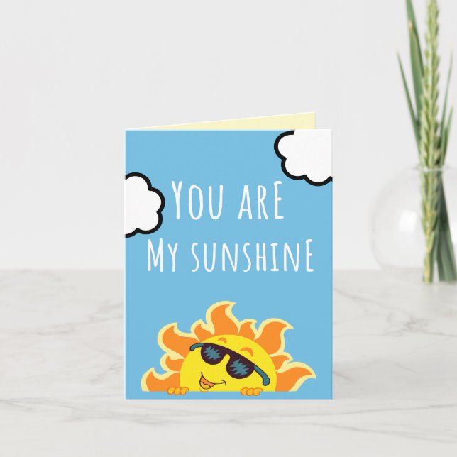 "Du är min solskenbild" Sol | Cute Himlar Tack Kort (Framsida)