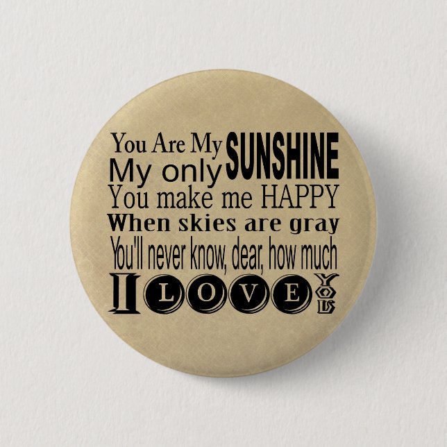 Du är min solskendräkt och gåvor knapp (Framsida)