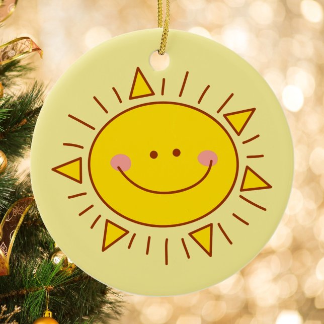 Du är min solskensdag i Lycklig Julgransprydnad Keramik (Skapare uppladdad)