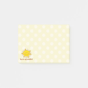 Du är min solskensdag i Lycklig Post-it Block