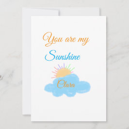 Du är min solskensfärgade gult orange sol rockmoln inbjudningar