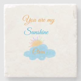 Du är min solskensfärgade gult orange sol rockmoln stenunderlägg