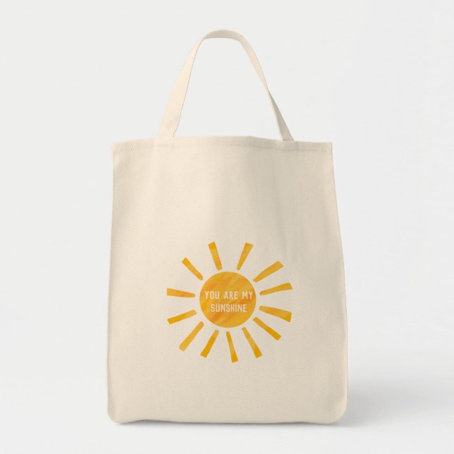 Du är min solskensfärgade tote-bag tygkasse (Framsidan)
