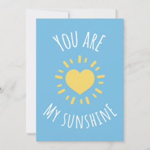 "Du är min solskenskonstruktion" Cute Heart Sol-de Tack Kort