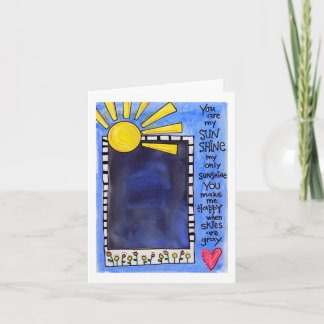 Du är min solskensnotekard tack kort