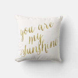Du är min solskensoffert Faux Gold Foil Sparkly Kudde