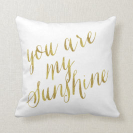 Du är min solskensoffert Faux Gold Foil Sparkly Kudde