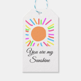 Du är min solskenssolstråle gult orange sol rockor presentetikett