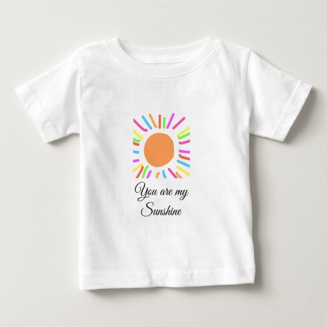 Du är min solskenssolstråle gult orange sol rockor t shirt (Framsida)