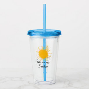 Du är min solskenssolstråle gult orange sol rockor take away mugg