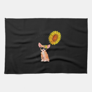 Du är min solskin Chihuahua Solros Chiahuahua Kökshandduk