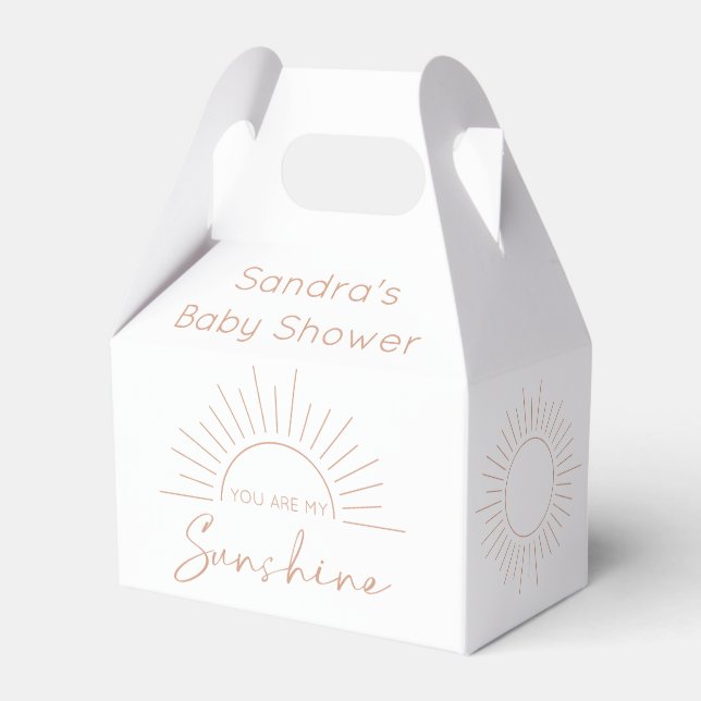 Du är min solskina Boho Baby Shower Presentaskar (Framsidan Sidan)