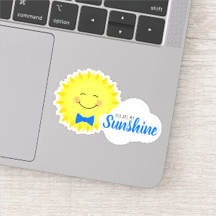 Du är min solskina Lycklig Sol Klistermärken