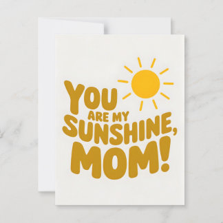 Du är min solskina Mamma! Mors dag Vykort