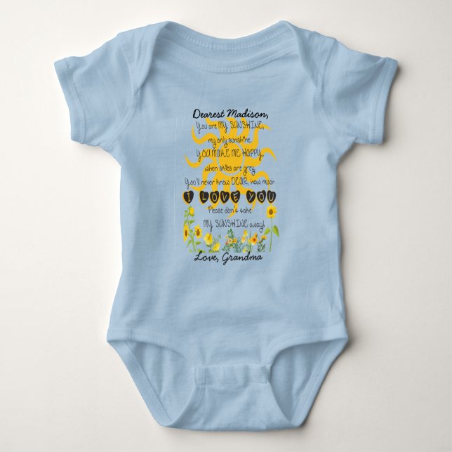 Du är min solskina och Namn T Shirt (Framsida)
