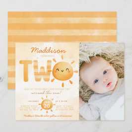 Du är min solskina på två födelsedag Party Inbjudningar