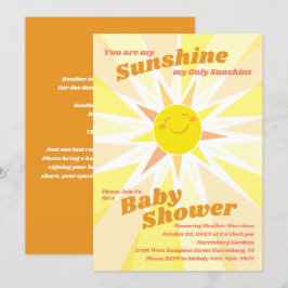 Du är min Solskine Baby Shower Inbjudningar