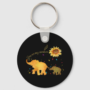 Du är min solsolros Elephant Autism Nyckelring