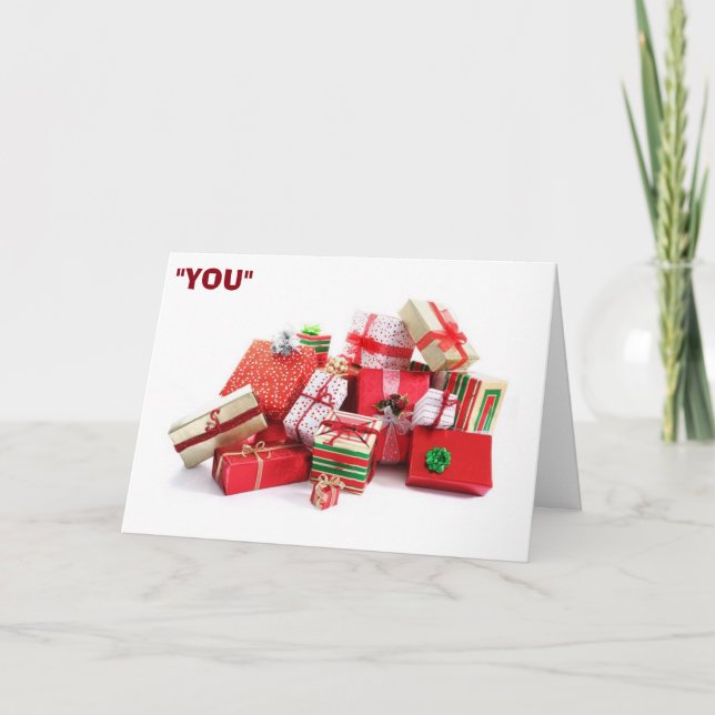 DU ÄR "MIN SPECIELLA CHRISTMAS GIFT" HELGKORT (Framsida)