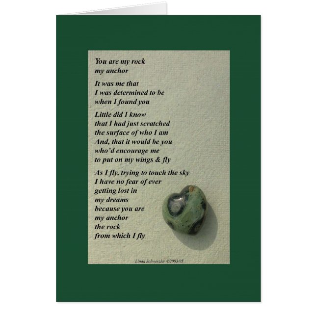 Du är min sten… hälsningskort (Framsidan)