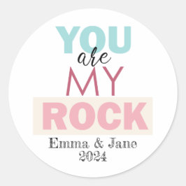 Du är Min Sten Runt Klistermärke