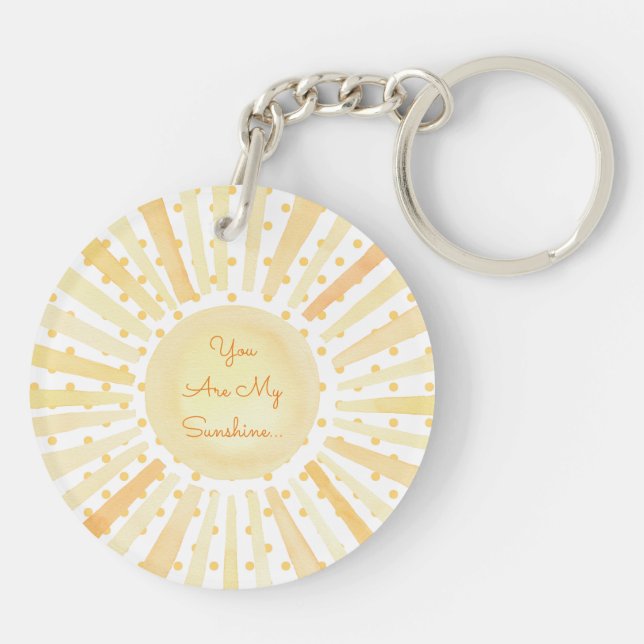 DU ÄR MIN SUNSHINE Gult Orange Polka dots Sol (Baksidan)