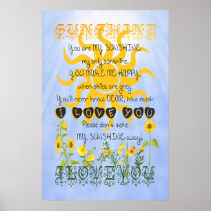 Du är min sunshine. poster
