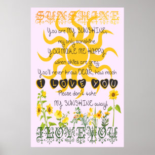 Du är min sunshine. poster
