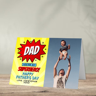 Du är min superhjälte Pappa Fars dag fotot Kort