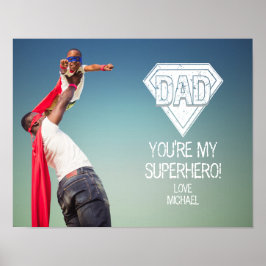 Du är min superhjälte Pappa Fars dag Photo Poster