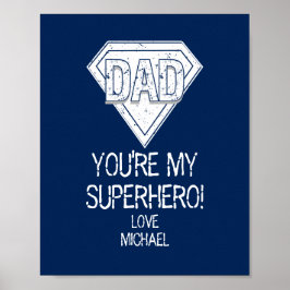 Du är min superhjälte Pappa Fars dag Poster