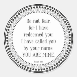 Du är min, svartvit skript runt klistermärke