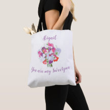 Du är min Sweetpea Personlig Tote Bag