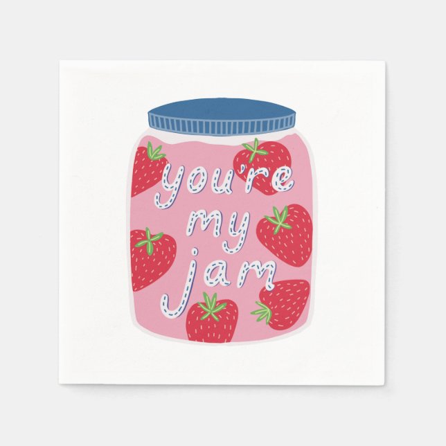 Du är min Sylt Valentine Förlovning Bröllop Pappersservett (Framsidan)