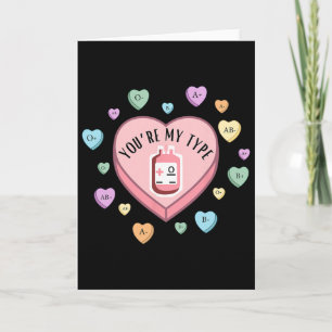 Du är min typ Valentine Blood Nk Sjuksköterska Sci Kort