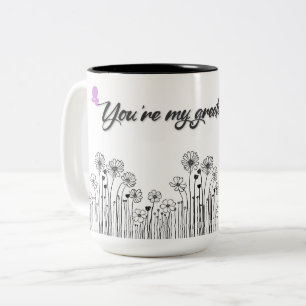 Du är min Underbarare Joy Mugg - Blommigt Mamma Gi