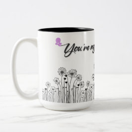 Du är min Underbarare Joy Mugg - Blommigt Mamma Gi