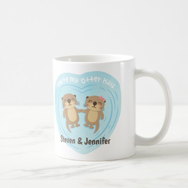 Du är min utterhalva, Personligt par Kaffemugg (Höger)