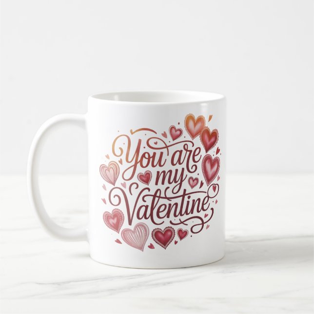 Du är min valentin kaffemugg (Vänster)