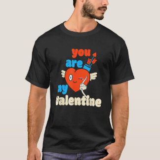 Du är min Valentine Cupid Heart Arrow Lycklig Vale T Shirt