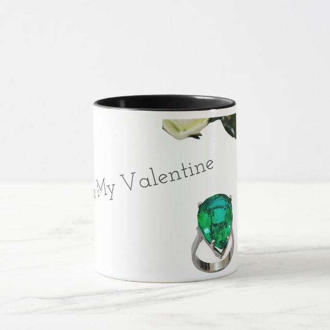 Du är min Valentine Emerald Ring Coffee Mugg (Center)