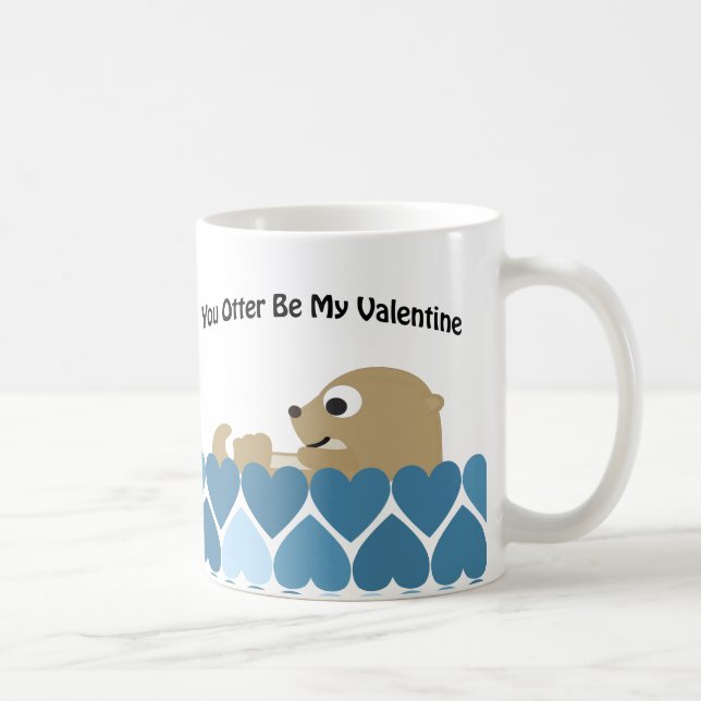 Du är min Valentine med hjärtan Kaffemugg (Höger)