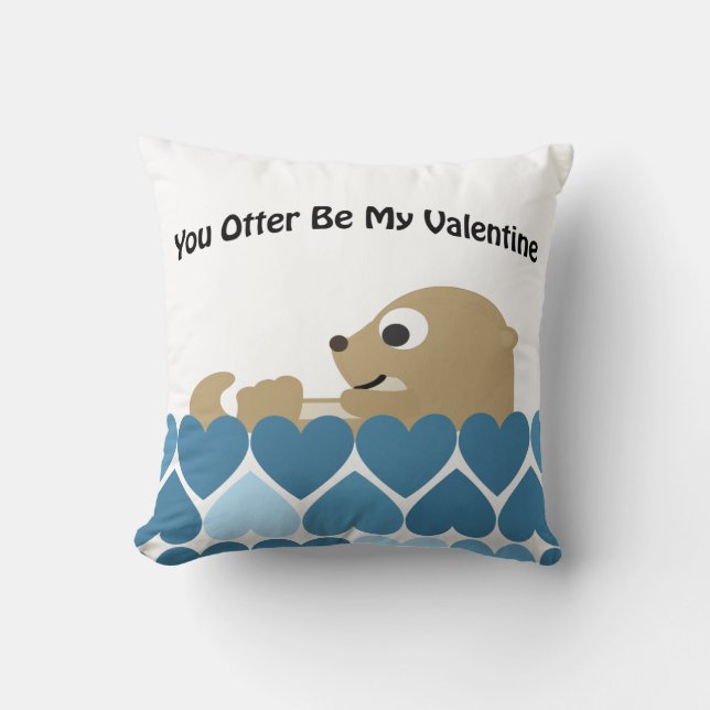 Du är min Valentine med hjärtan Kudde (Framsida)