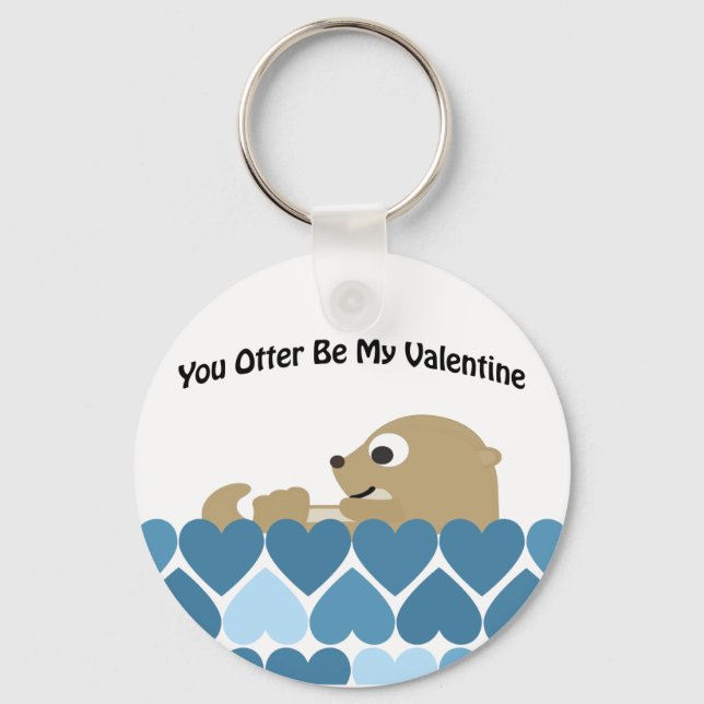 Du är min Valentine med hjärtan Nyckelring (Framsida)