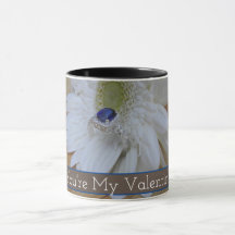 Du är min Valentine Sapphire Diamond Coffee Mugg